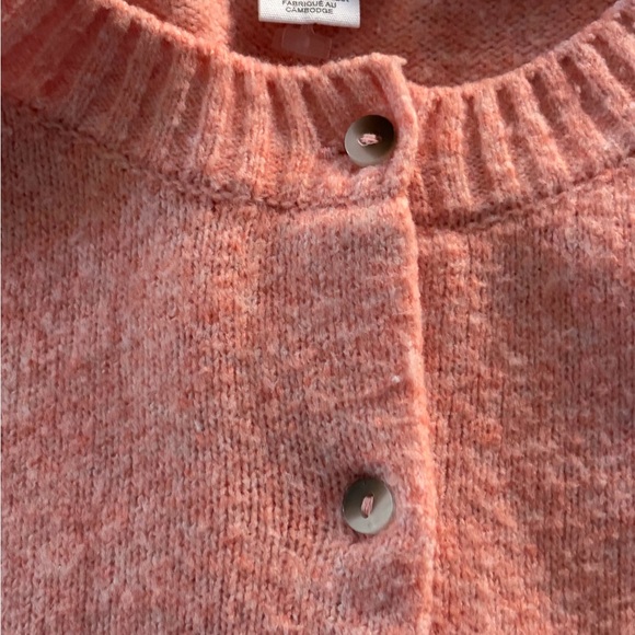 Kimchi Blue Coral Short Sleeve Cardigan Sweater Women’s Small Button Front - Picture 4 of 5
